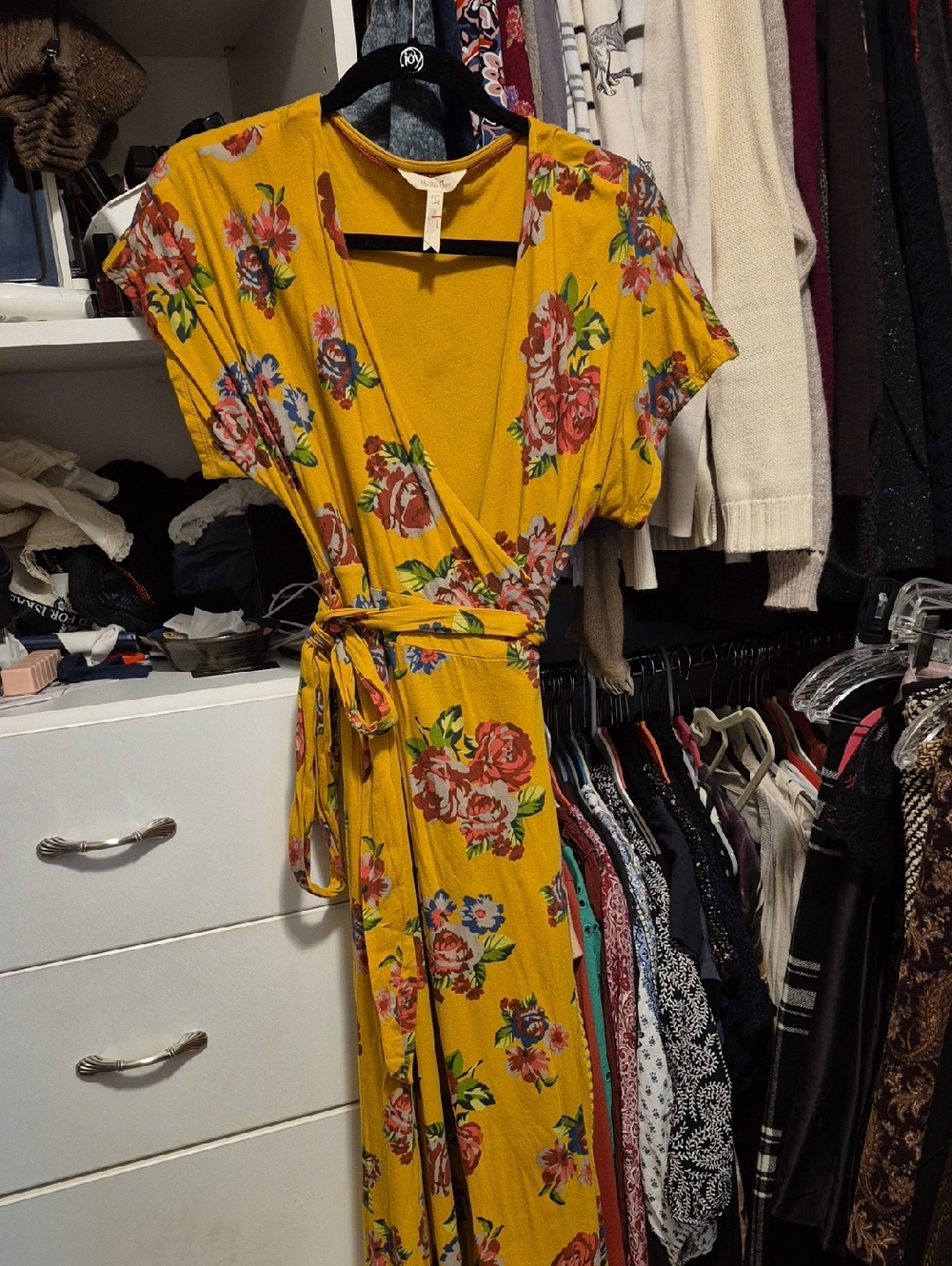 Matilda Jane‎ Womens Mustard Floral Alana Maxi Wrap Dress